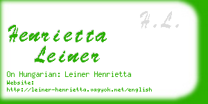 henrietta leiner business card